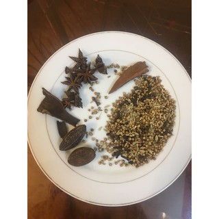 Combo 5 gói gia vị nấu phở gia đình 5-8 người ăn + 1 lồng inox đựng gia vị phở