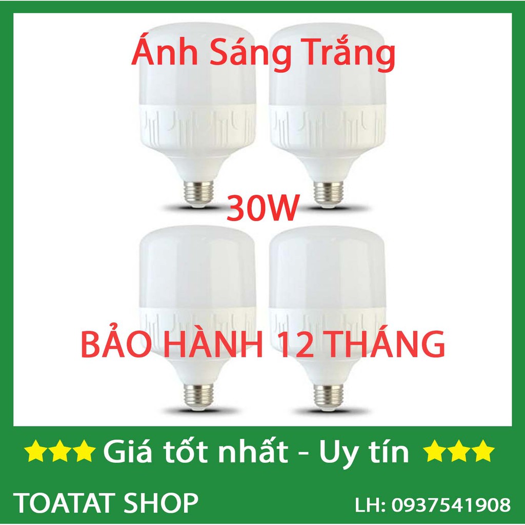 Bộ 4 bóng đèn Led trụ 30W Siêu sáng - tiết kiệm điện (Ánh SángTrắng/Vàng) | BigBuy360 - bigbuy360.vn