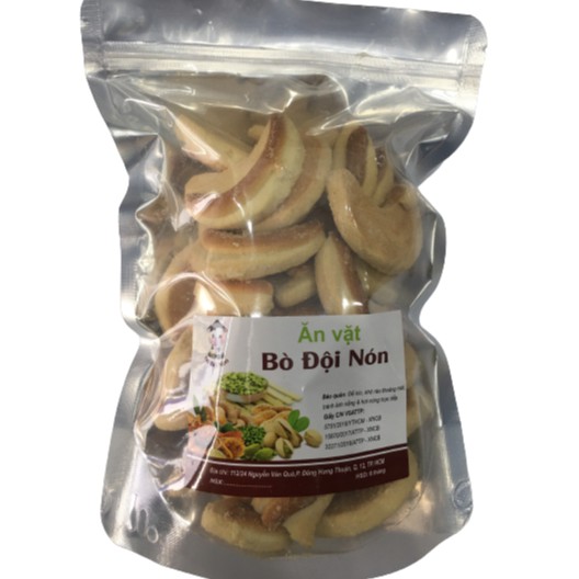 500gr Bánh lưỡi liềm vani bơ sữa thơm ngon - Bò Đội Nón