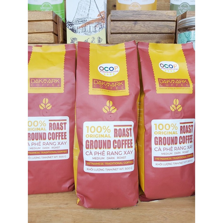 Cà phê rang xay nguyên chất pha phin Robusta Honey 500 gram