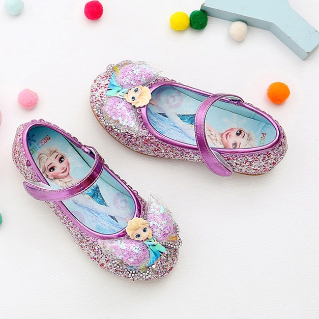 Giày Búp Bê Đính Đá Xinh Xắn Phong Cách Công Chúa Elsa Cho Bé Gái 2022 Mới