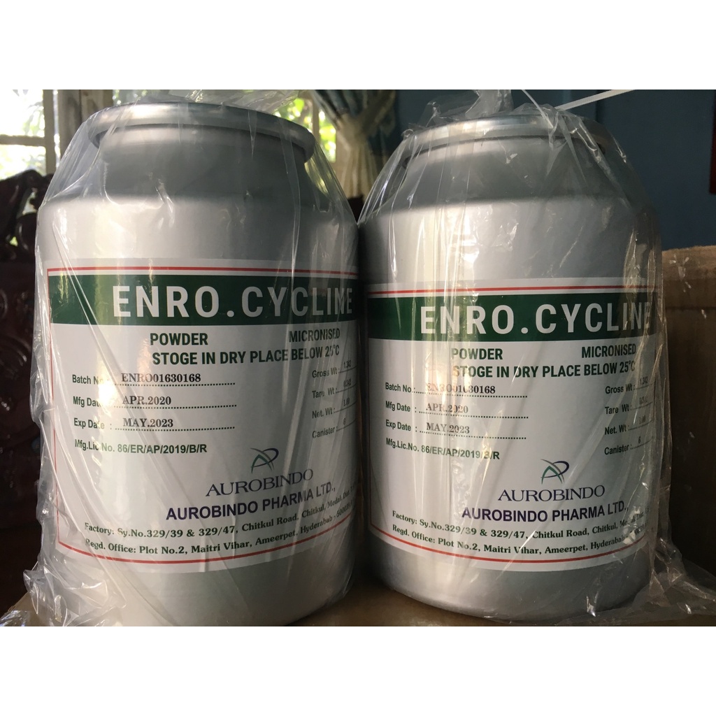 Kháng sinh Enrofloxacin đăc tri nhiễm khuẩn nặng dùng cho tôm cá và thủy sản