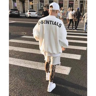 Áo nỉ da cá Essentials in lưng , áo dáng rộng unisex , Cocmer_vn