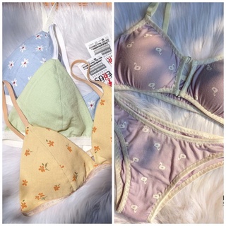 Combo 3 áo lót Bralette linen và 1 áo thun cotton mùa hè