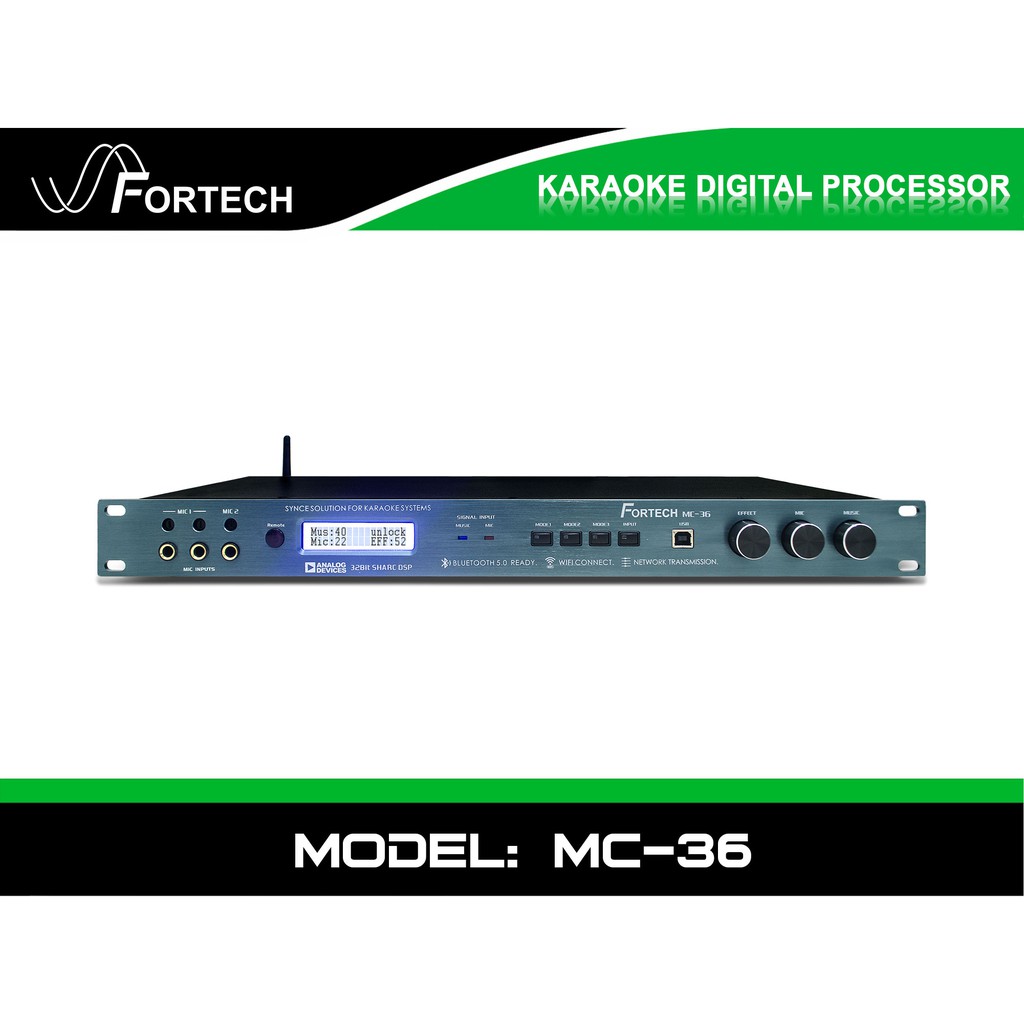 🔴 Vang số - Mixer digital karaoke Fortech MC-36 cao cấp, chống hú tuyệt đối, âm thanh đỉnh cao, công nghệ DANTE hiện đại