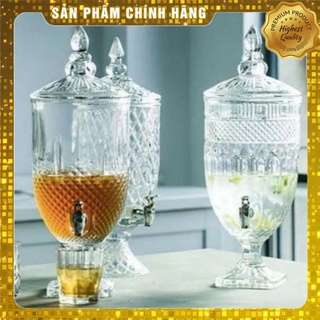 ❄✨✨ Bình ngâm rót rượu Thủy Tinh. Loại dày cao cấp. Có vòi Loại 3L - 4.5L