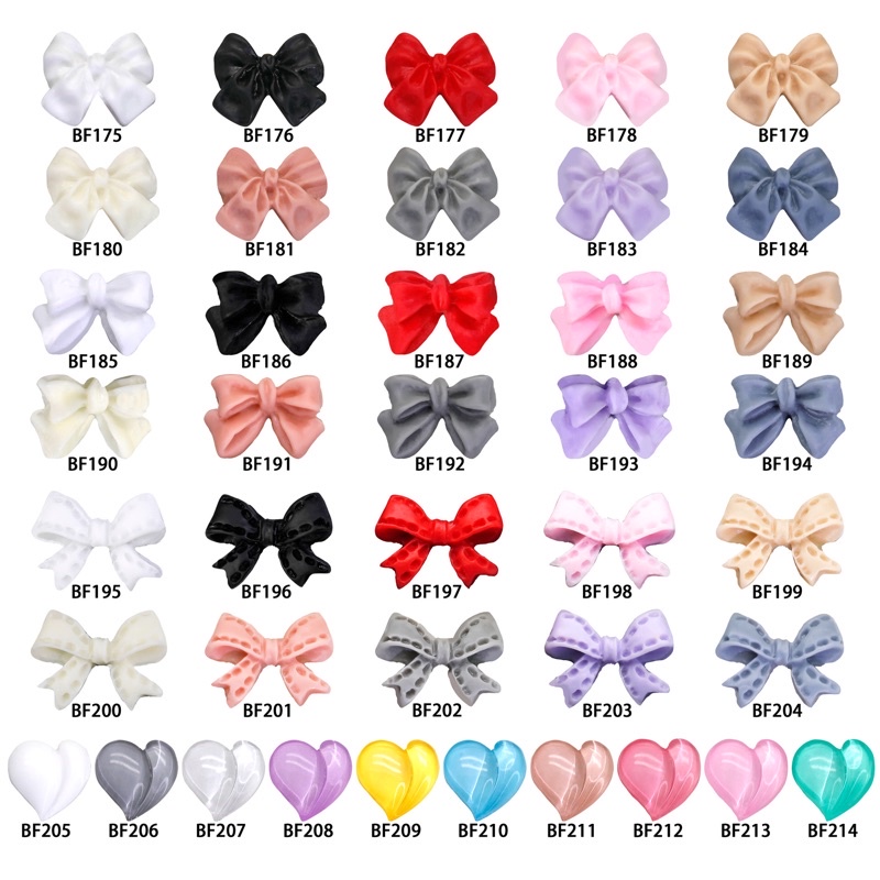 Set 4 Charm Hồ Ly, Trái Đào , Trái Tim trang trí móng nail