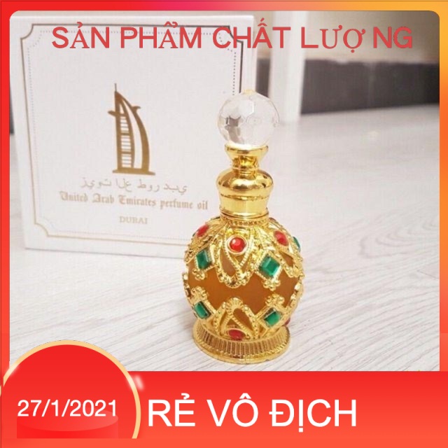💟 SIÊU SALE 💟 [Giá sỉ tận gốc] Tinh dầu nước hoa Dubai chai đính đá vương miệng 15ml 💟 | Thế Giới Skin Care