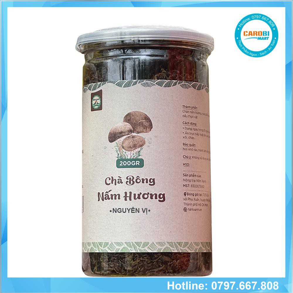 Chà Bông Nấm Hương Nguyên Vị Thuần Chay (Hũ 150gr) - Carobimart