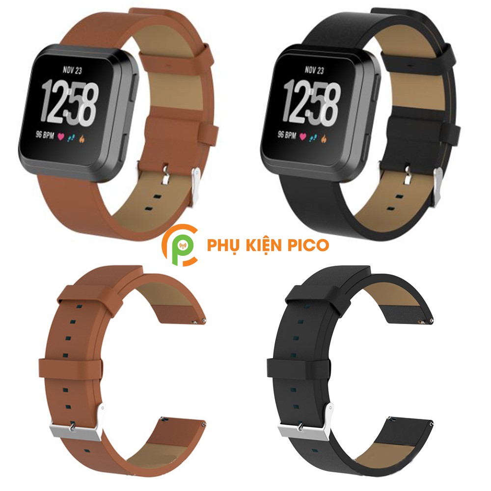 Dây da đồng hồ Fitbit Versa da bò cao cấp