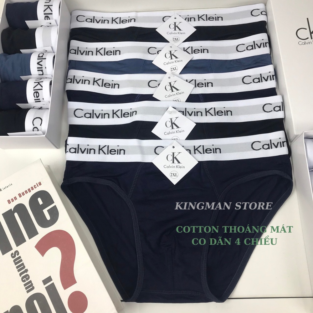 Combo Hộp 5 Chiếc Quần Sịp Nam Cotton Tam Giác Cao Cấp, Quần Xì Nam Tam Giác Chất Cotton Co Dãn 4 Chiều - Kingman Store