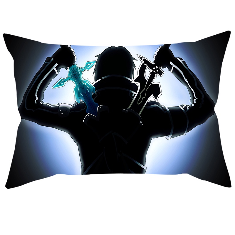 Vỏ Gối Chữ Nhật In Hình Sword Art Online Trang Trí Xe Hơi Ốp
