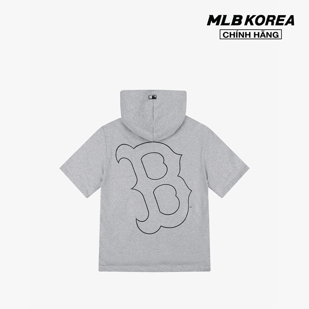 MLB - Áo hoodie tay ngắn phối mũ trùm Mega Logo 31HD52131-43M