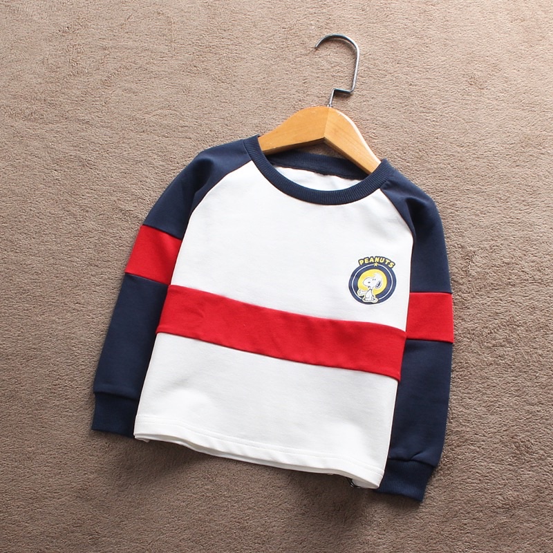 Áo phông dài tay trẻ em Snoopy 3-9 tuổi  Áo thun dài tay bé gái cotton cao cấp 0922