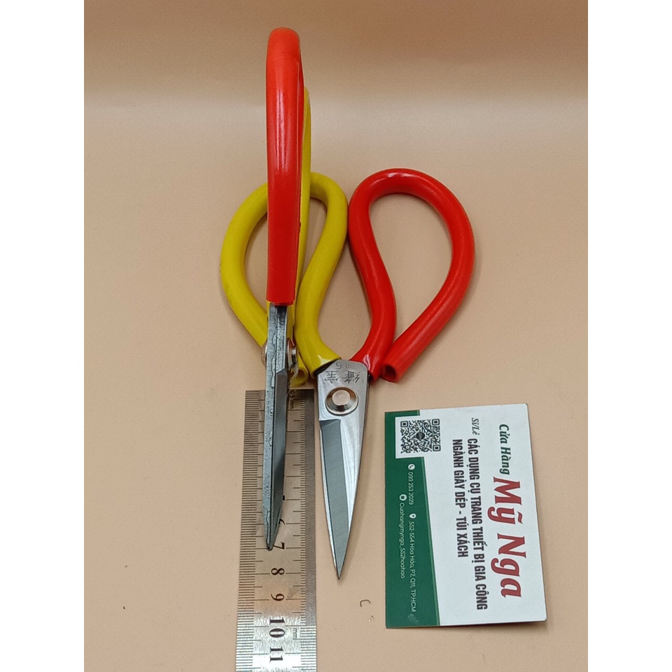 Kéo cắt da-vải-inox cán bọc cán 2 màu loại tốt