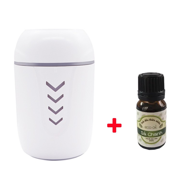 Máy xông tinh dầu và làm ẩm không khí dung tích 200ml MKT2 và 1 chai tinh dầu Eco oil 10ml