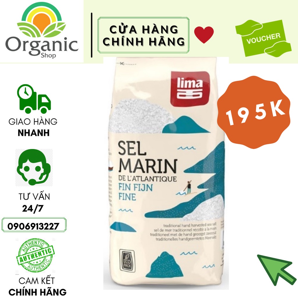 Muối Biển Atlantic Siêu Sạch Cao Cấp 1kg Lima