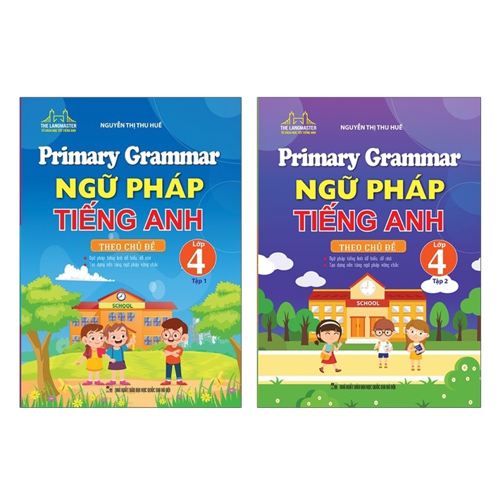 Sách - Combo Ngữ pháp tiếng anh theo chủ đề lớp 4 (2 Tập)