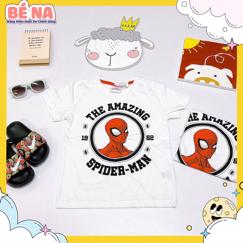 [ Hàng chính hãng ] Áo phông disney trắng spider man cực đẹp cho bé trai