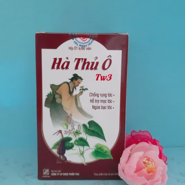 Hà Thủ Ô TW3 - Chống Rụng Tóc - Ngăn Ngừa Bạc Tóc Lọ 60 Viên