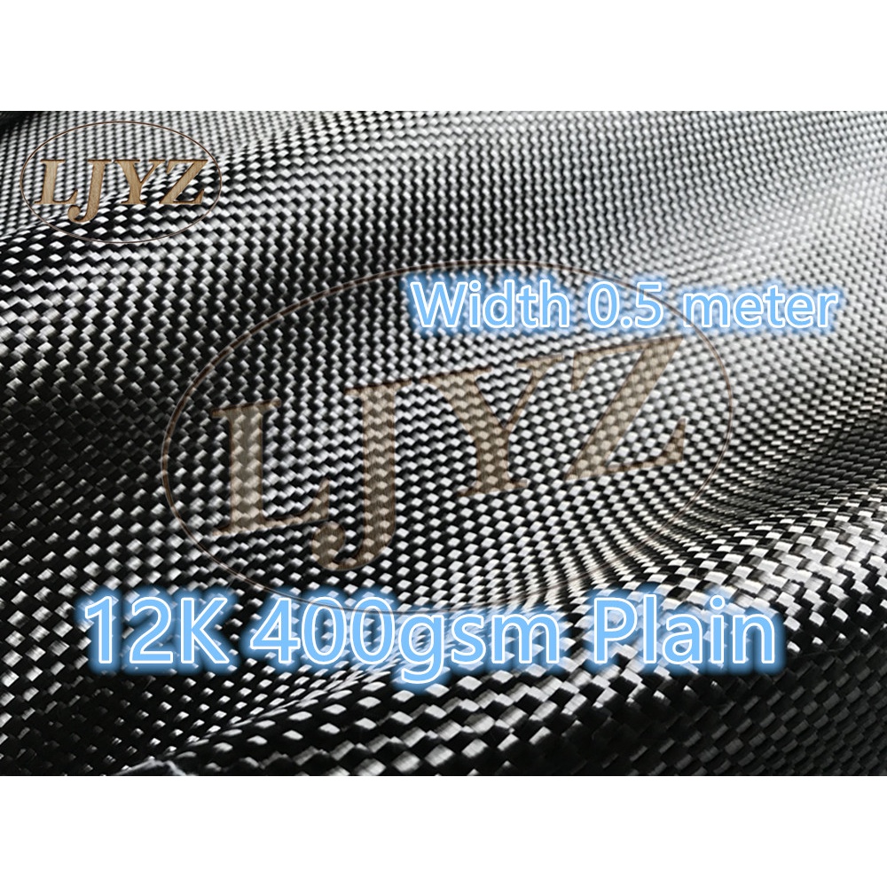 Vải Sợi carbon Trơn Rộng 20inch/50cm 12K 400gsm