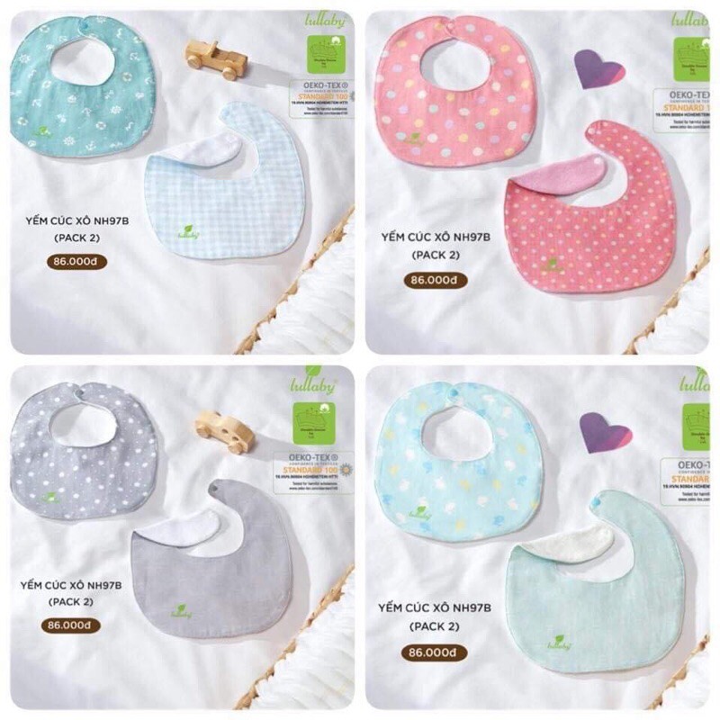 [Lullaby] Set 2 yếm cài cúc xô