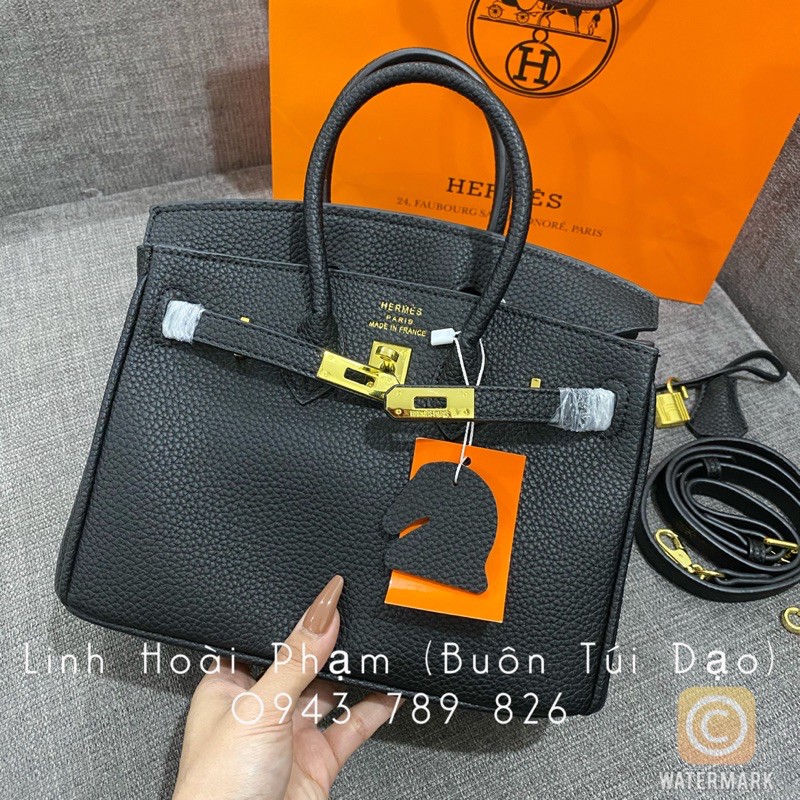 Túi xách nữ đeo vai chất da sần size 25 không hộp
