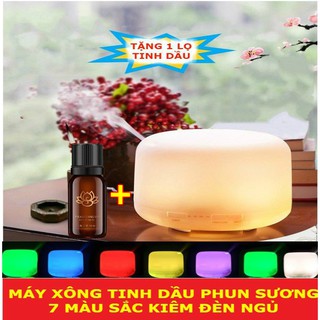 Máy xông tinh dầu phun sương 500ml tặng tinh dầu xả
