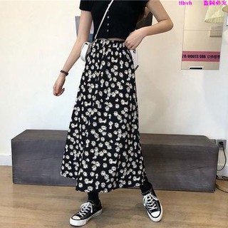 Chân váy hoa cúc lưng cao thời trang xinh xắn