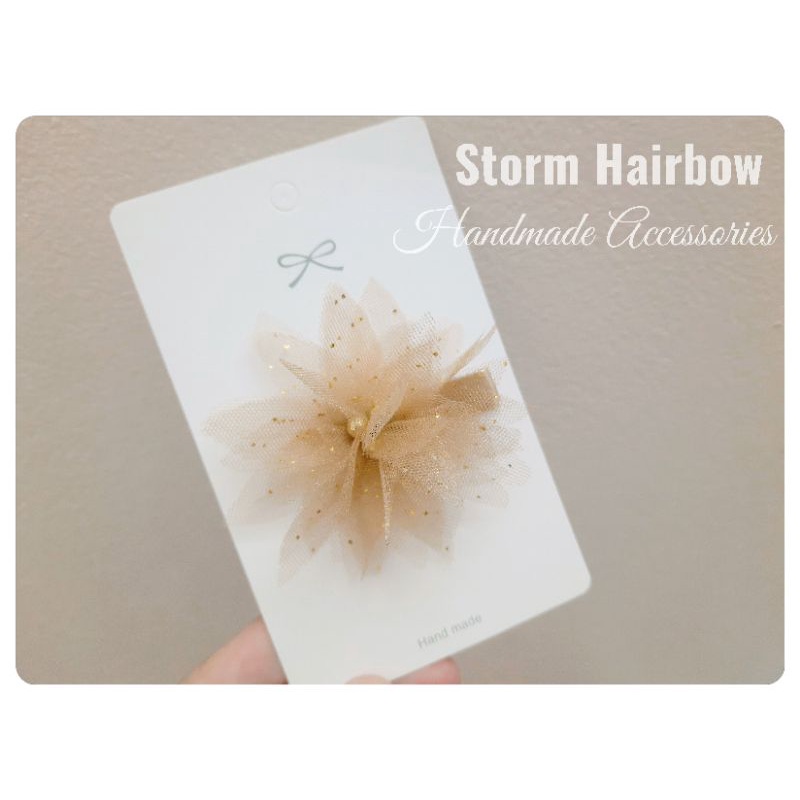 Storm Hairbow - Kẹp Fairy Tale màu beige cho công chúa (1c)