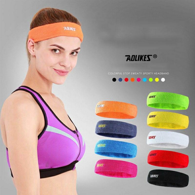 Băng Đô Băng Trán Thể Thao Nam Nữ Thấm Mồ Hôi Cotton Thoáng Khí Sport Sweatband AOLIKES A-2108