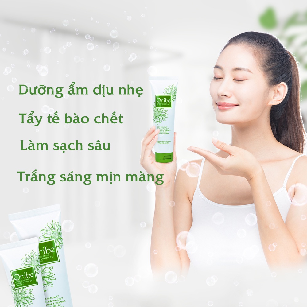 Sữa rửa mặt Oribe làm sạch sâu lỗ chân lông, tẩy tế bào chết, giúp da trắng sáng, mềm mịn, dưỡng ẩm, ngừa mụn