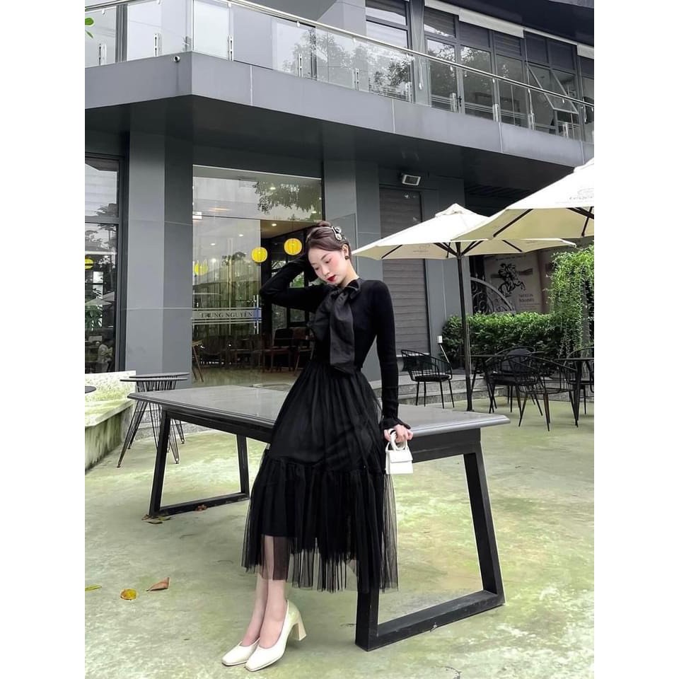 [Mã FAMARAL1 giảm 10K đơn 50K] Áo Thun Tăm Đính Cổ Nơ Tiểu Thư Xinh Xắn Mix Trơn, Áo Vest, Blazer Sang Chảnh A2H02