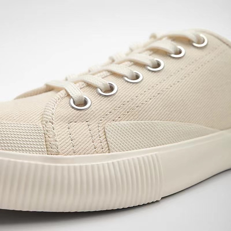 Giày Lười Canvas In Hình Chuột Mickey Dễ Thương