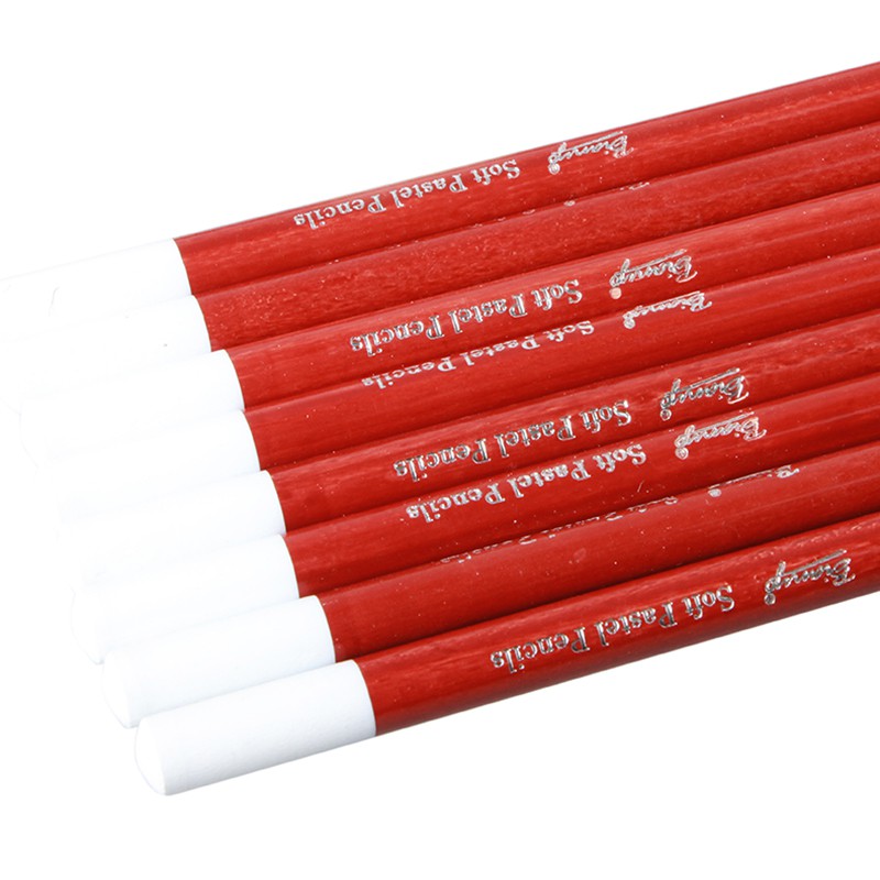 Bộ 12 Bút Chì Pastel Seamiart Màu Trắng Mềm Chuyên Nghiệp