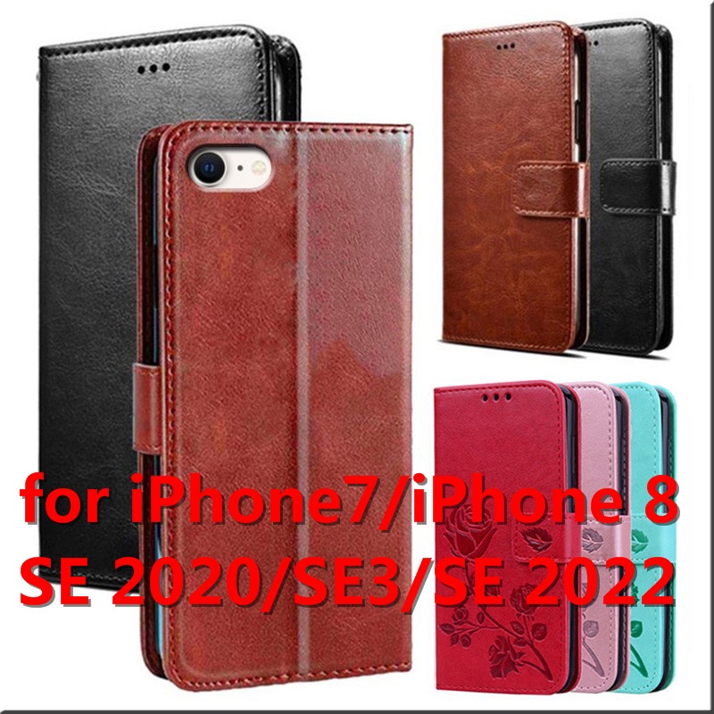 Ốp Lưng Điện Thoại Dạng Ví Da Lật Dành Cho iPhone 7/8/ SE 2020 2022/ SE3