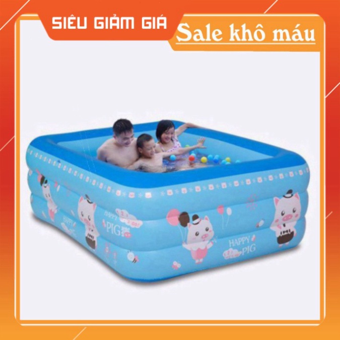 BỂ BƠI PHAO BƠI 1,2M/1,3M/1,5M/1,8M/2,1M CHỮ NHẬT 3 TẦNG