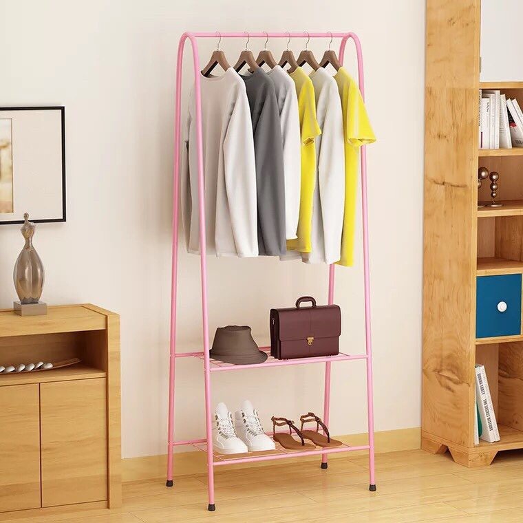 Kệ Treo Quần Áo Chữ ASHOPEMTRANG07Giá Treo Quần Áo Kiêm Kệ Để Giày Tiện Lợi Gọn Gàng Tiết Kiệm Diện Tích