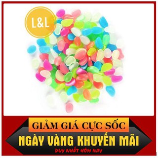 Phụ kiện trang trí bể cá 10 Viên Sỏi dạ quang nhiều màu trang trí bể cá, hồ thủy sinh, chậu cây cảnh,  trang trí nhà cửa