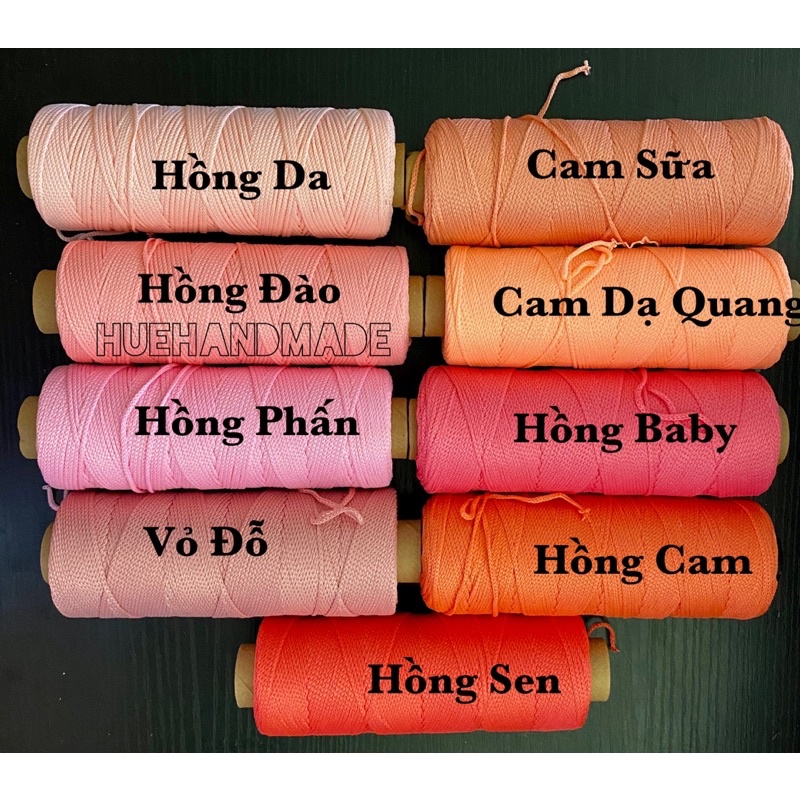 Sợi Dệt Cotton 2mm - Bảng 1- Dệt Craft Yarn VN