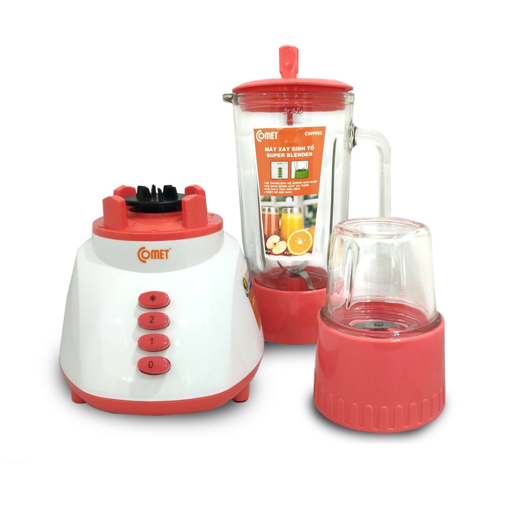 MÁY XAY SINH TỐ 1,25 LÍT COMET CM9953 LY THỦY TINH SIÊU BỀN
