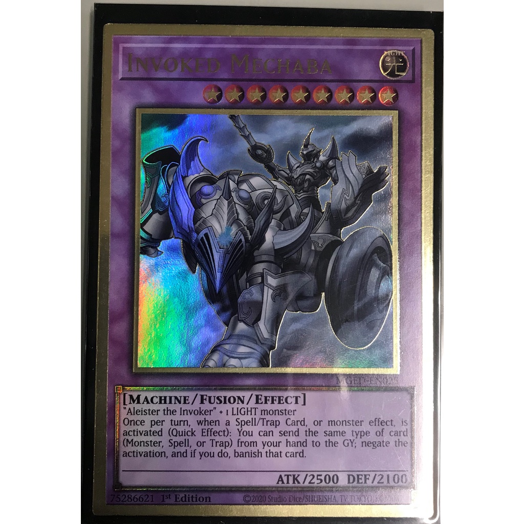 thẻ bài yugioh Invoked Mechaba - MGED-EN025 - Premium Gold Rare 1st Edition