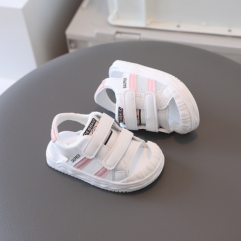 Giầy sandal thể thao cho bé trai, bé gái - dép quai hậu chống vấp bảo vệ chân đế êm có 2 quai dán lưới thoáng khí A203
