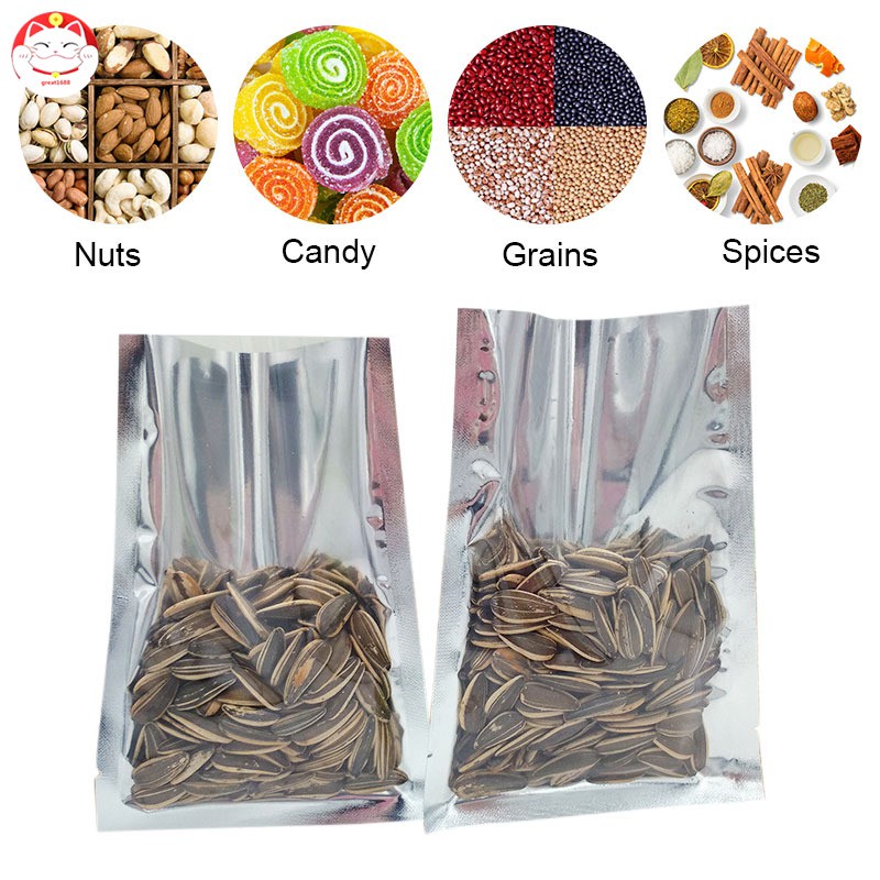 Set 100 túi đựng thực phẩm hút chân không lá nhôm đa năng tiện lợi