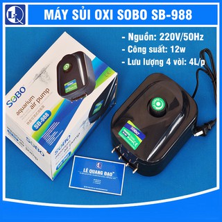 Máy sủi oxi 4 vòi SOBO (tặng kèm 4m dây sủi và 4 quả sủi)