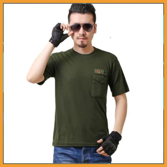 [FreeShip – hàng Auth]  Áo Thun Nam Lính Mỹ US ARMY - Áo Phông Nam cotton Quân Đội Rằn Ri