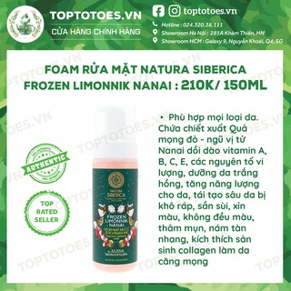Foam rửa mặt Natura Siberica Frozen Limonnik Nanai làm sạch dịu nhẹ, dưỡng da sáng hồng