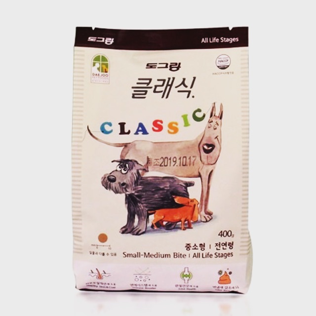 400g Thức ăn hạt cho chó Dog Classic- NK Hàn Quốc hạt cho cún, thức ăn cho thumbnail