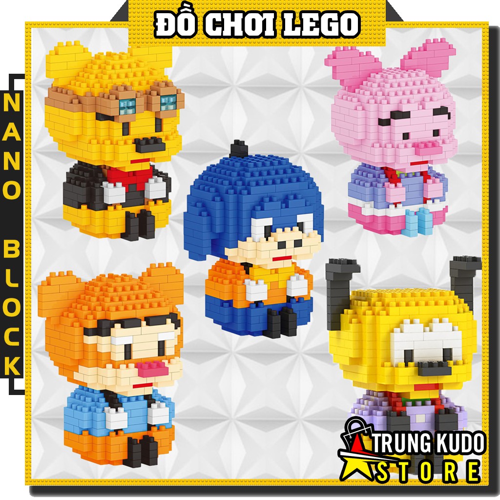 Lego 3D Disney Xếp hình các nhân vật Gấu Lợn Trong Disney Channel - Đồ Chơi Lego Nanoblock làm quà tặng bạn trai bạn gái