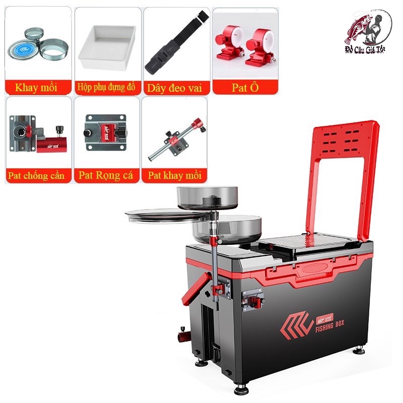 [Chính Hãng] Thùng Câu Đài Địa Hình MC Jiadiaoni 32L,  Phụ Kiện Câu Đài Cao Cấp